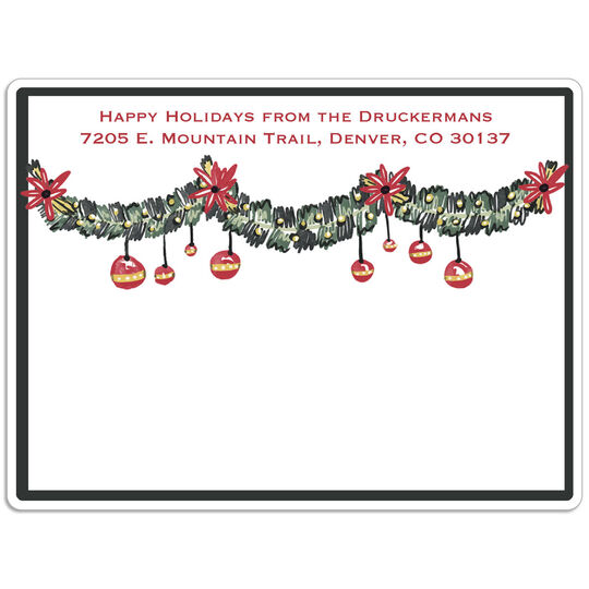 Christmas Garland Shipping Labels